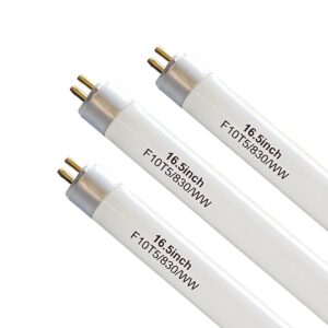 3 Pack 16" F10T5/830/L Fluorescent Light Bulb Replacement for Jasco,Philips,Linear T5 10W 3000K Warm White Bulbs,G5 Miniature Bipin Base