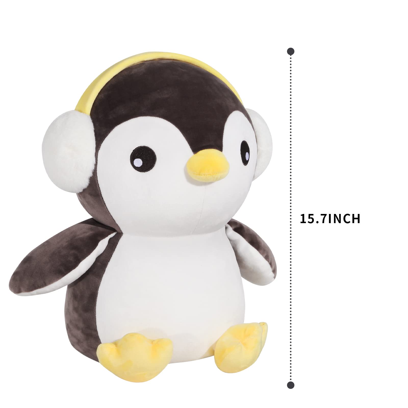 MMguai 16" Cute Big Penguin Plush Soft Body Pillow Plushies, Large Penguin Stuffed Animals Toy Room Decor, Gift for Girls and Boy Halloween, Christmas, Thanksgiving, Birthdays