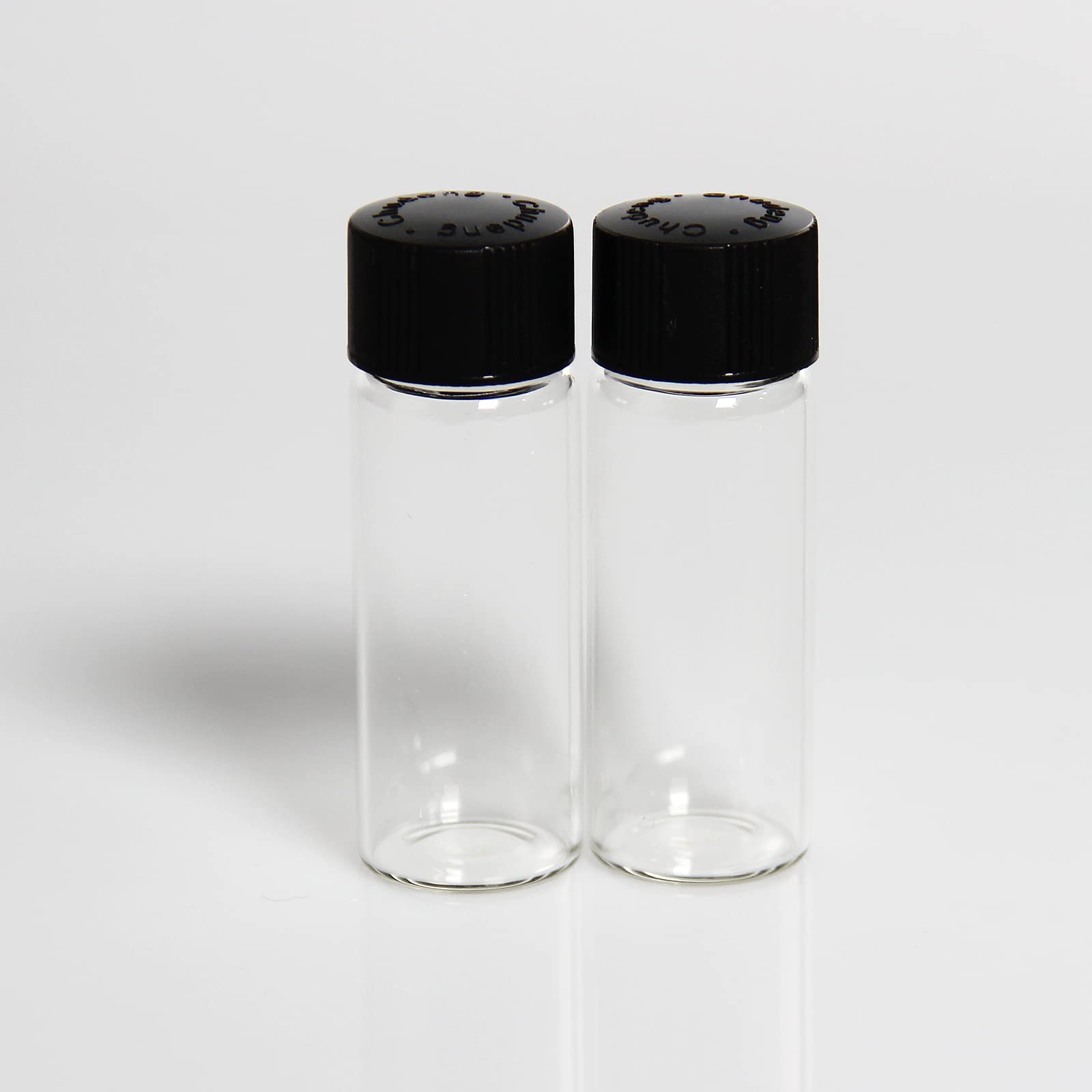 8 Pcs 20ml Glass Vials with Screw Caps, 4 Colors Caps, Clear Glass Vials, Leak-Proof Glass Bottle