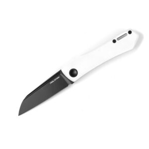 Real Steel Solis Lite Premium Pocket Knife - D2 Blade and G10 Handles - Perfect for Camping, Hiking, Daily Cutting Tasks - EDC Knife for Men Women - White