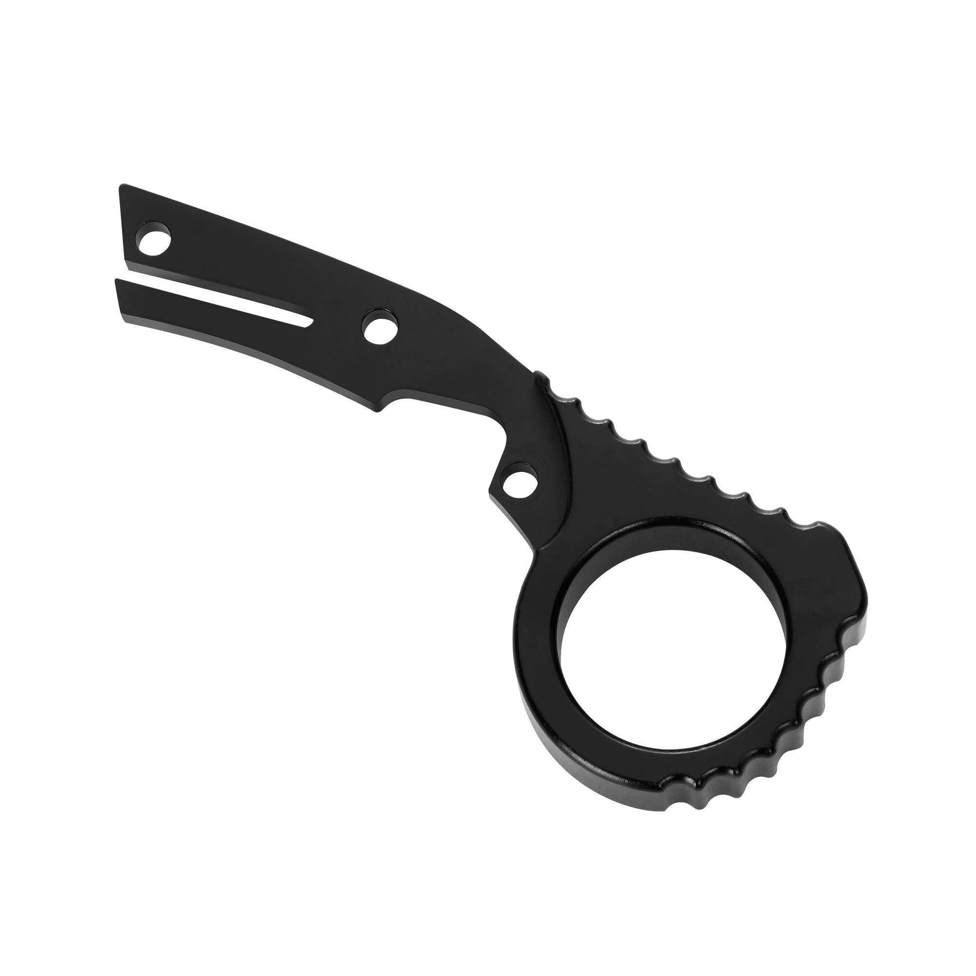 Back Spacer for Spyderco Endura C10, Black Anodized Aluminum Alloy Quick Draw Ring, Premium Custom-made Signet Ring