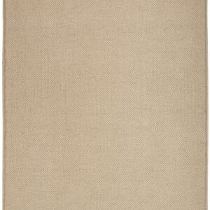 Nourison Washable Jute Solid Natural 7'10" x 9'10" Area -Rug, Easy -Cleaning, Non Shedding, Bed Room, Living Room, Dining Room, Kitchen (8x10)