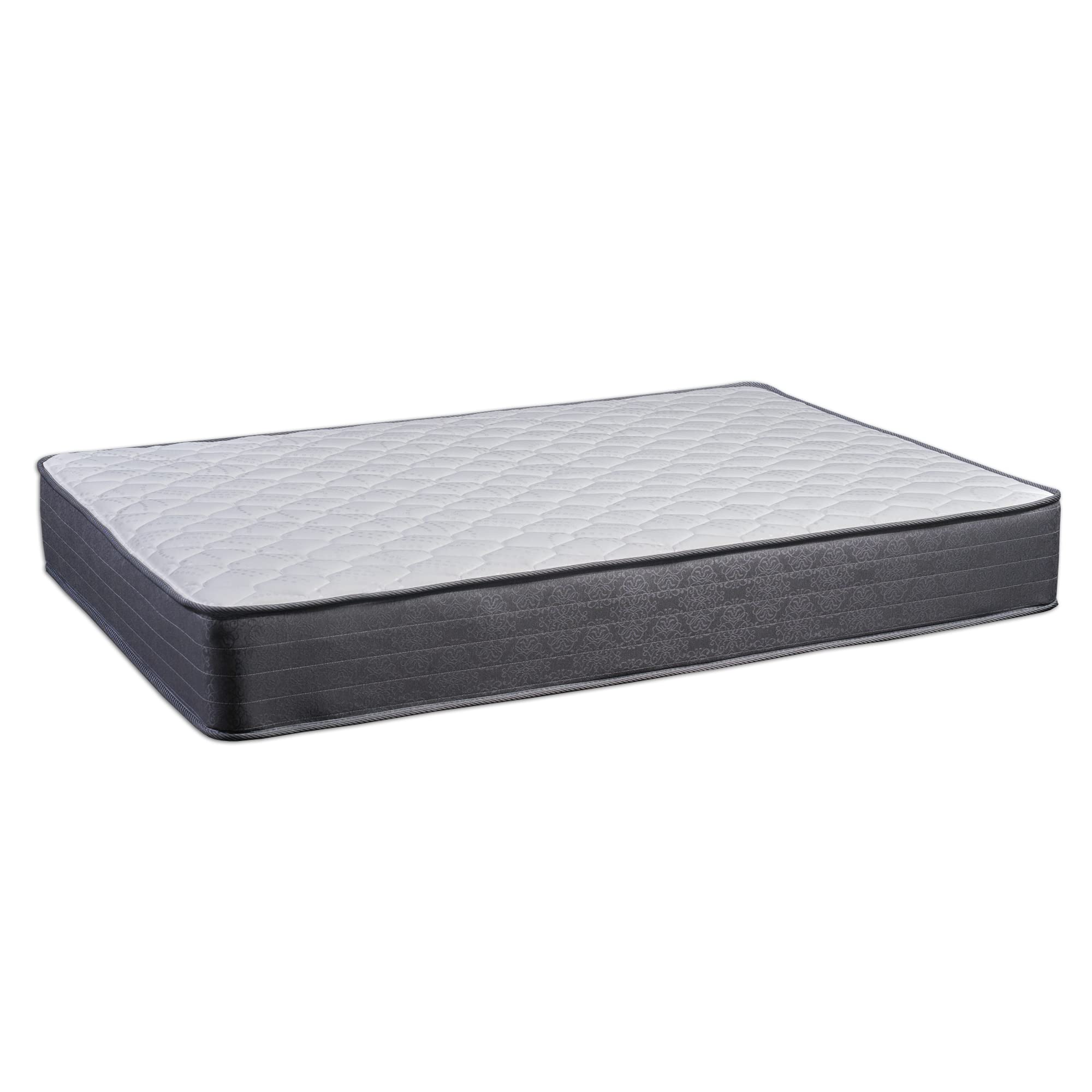 Treaton, 9-Inch Medium Firm Tight Top Pocket Coil Hybrid Mattress, Compatible with Adjustable Bed & Bunk Beds, Great for Institutional Use, 75" x 30", Black