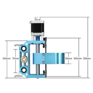 Genmitsu Upgraded Aluminum Z Axis Assembly V2 Kit, with Spindle Motor Mount for 775 Spindle and 300-500W Spindle, 43mm & 52mm Diameter Spindle Holder for CNC Machine 3018-PRO