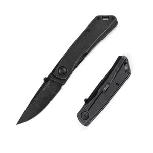 real steel luna eco slide lock folding pocket knife - bohler k110 blade with stainless steel handle - perfect for camping, daily cutting tasks - edc knife for men women - blackstone