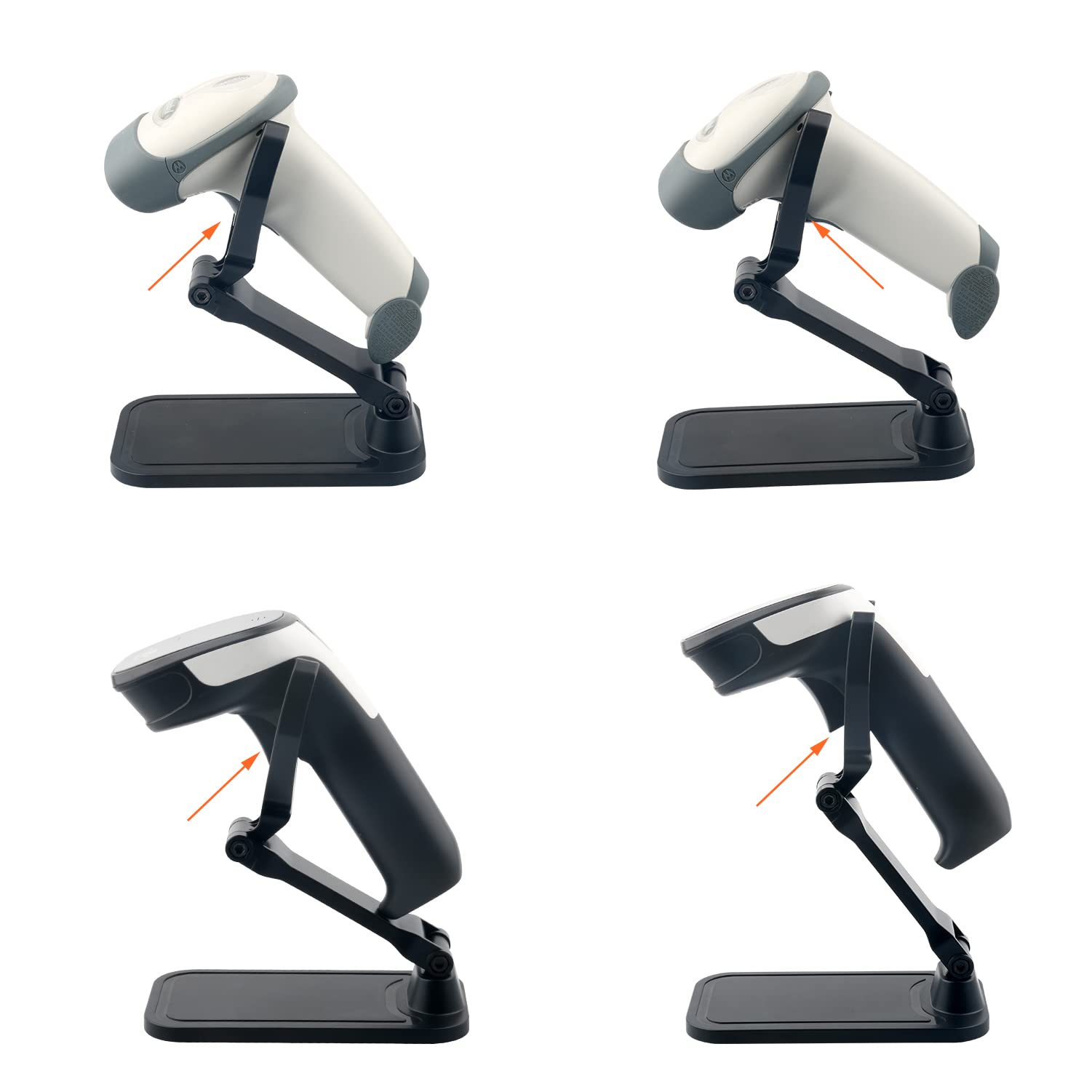 Universal Barcode Scanner Stand, VOTTAN Free-Installed Foldable Barcode Reader Hodlder Angle and Height Adjustable Hands Free Scanner Stand for Supermarkets Library Store Warehouse