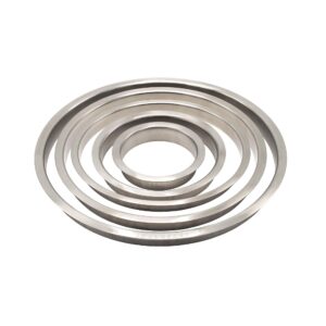 Outwater 8" (Nominal) Diameter x 2" Height 304 Stainless Steel Trash Grommets for Countertop Inserted Trash Chutes