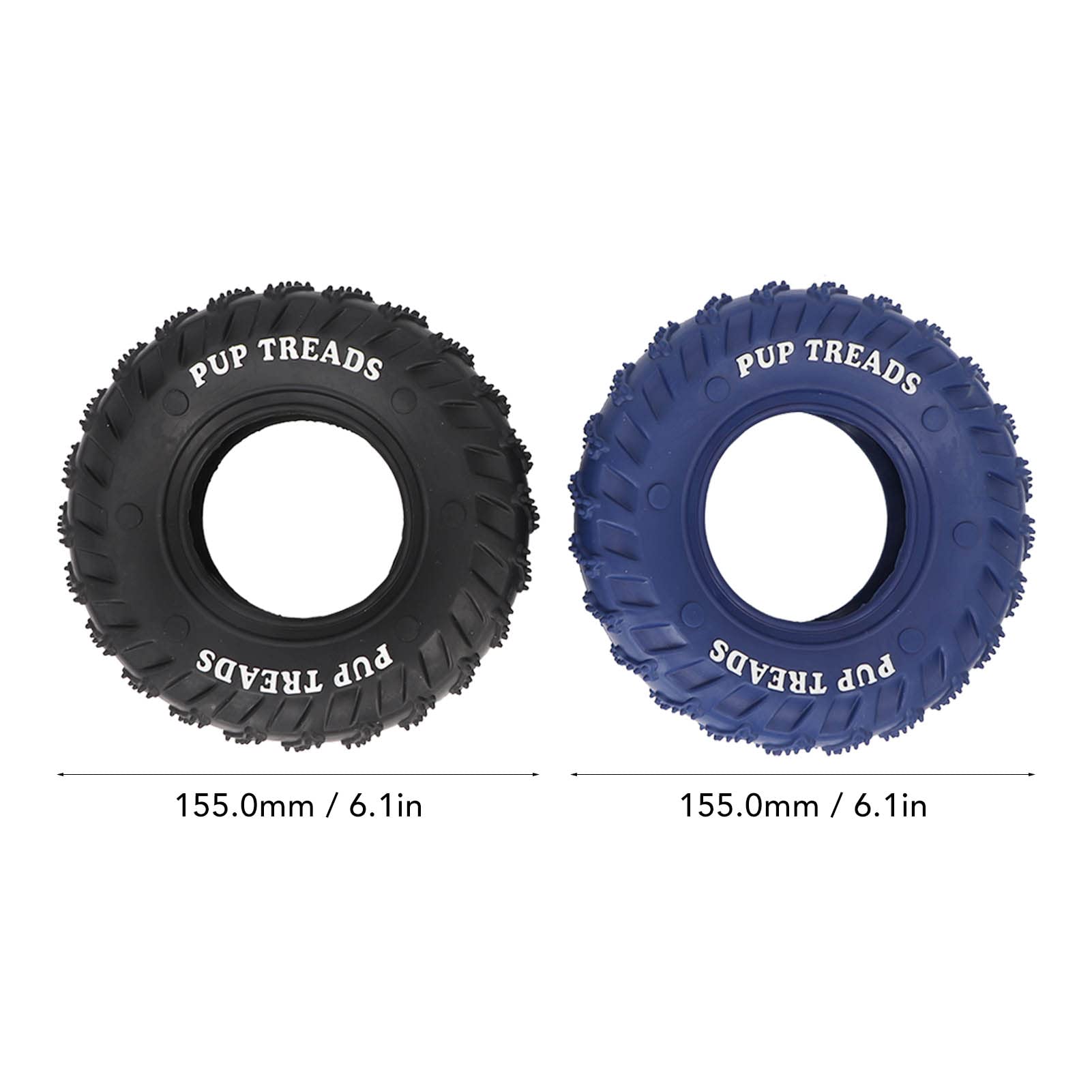 2pcs for Puppies Teething, Unbreakable Rubber Tire Dog Toy Pet Chew Toy for Medium Large Dogs, Indestructible Dog Toys for Fun, Training, Dental Care, Clean Teeth