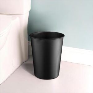 Monarch Abode Handcrafted Metal Wastebasket Trash Can for Home Office Bedroom, Decorative Wastebasket, Modern Bathroom Decor, Durable, Standard, Black