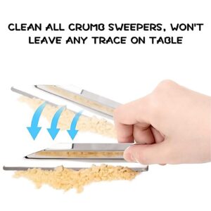 2pcs Table Crumb Sweeper,Crumb Sweeper for Tablecloth,Stainless Steel Crumber Tool Crumbers for Servers Waiters and Waitresses