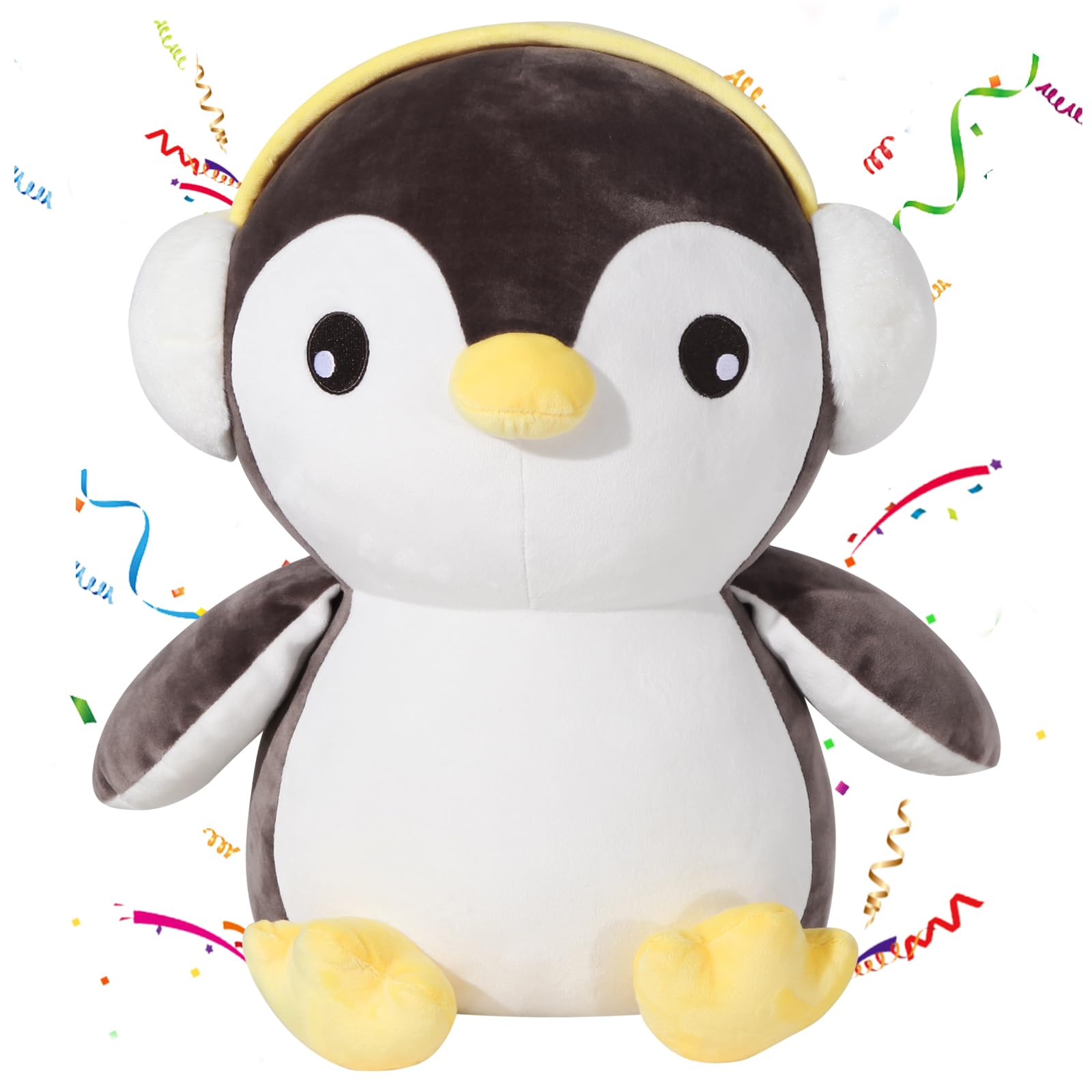 MMguai 16" Cute Big Penguin Plush Soft Body Pillow Plushies, Large Penguin Stuffed Animals Toy Room Decor, Gift for Girls and Boy Halloween, Christmas, Thanksgiving, Birthdays