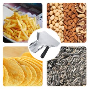 Popcorn Scoop,Stainless Steel French Fry Bagger Scoop Desserts Scooper for Snacks Desserts Ice Dry Goods