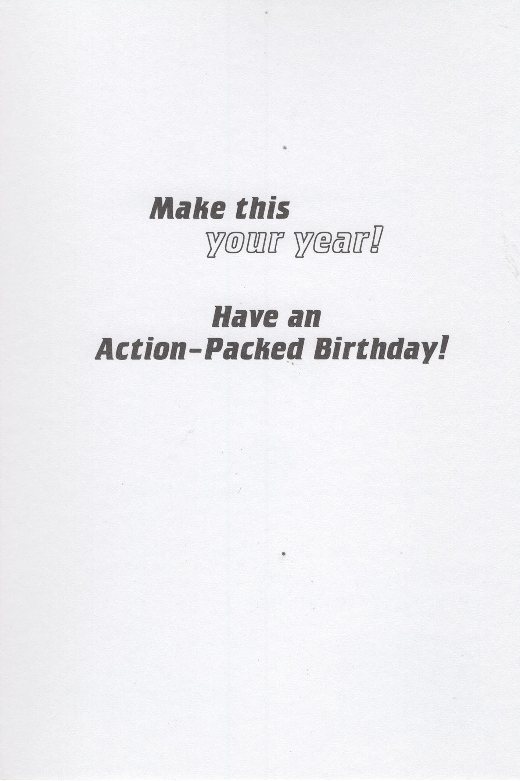 Batman Happy Birthday Card - Push Your Limits! Show No Fear! Dominate! Make This Your Year! Have an Action-Packed Birthday!