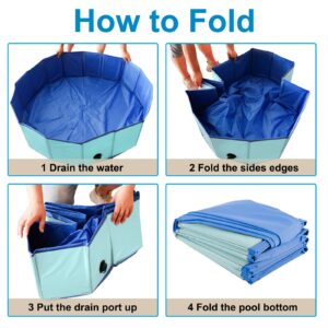 Artilife Whelping Box for Dogs Welp Box Whelping Pool,Puppy Whelping Box,Whelping Pen for Dogs,Whelping Box for Dogs and Puppies,Great for Puppies,Easy to Clean (47inch Dia.x12inch H(120x30cm), Blue)