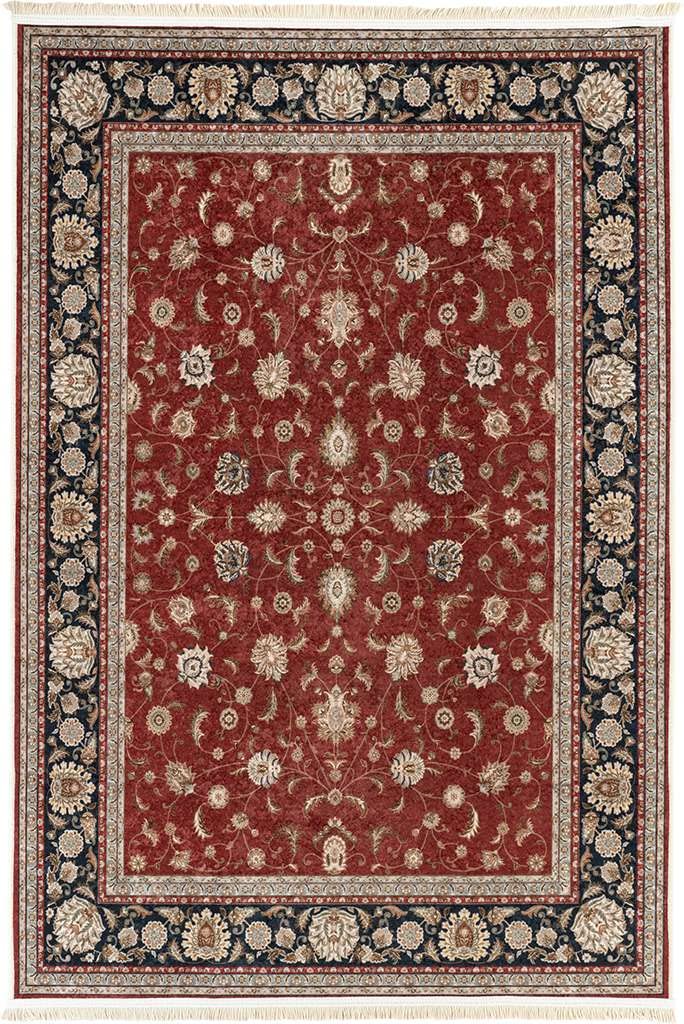 Alfa Rich Ultra-Thin (0.25 in) 5x8 Red Blue Washable Non-Slip Area Rugs for Living Room Bedroom Rug