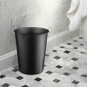 Monarch Abode Handcrafted Metal Wastebasket Trash Can for Home Office Bedroom, Decorative Wastebasket, Modern Bathroom Decor, Durable, Standard, Black