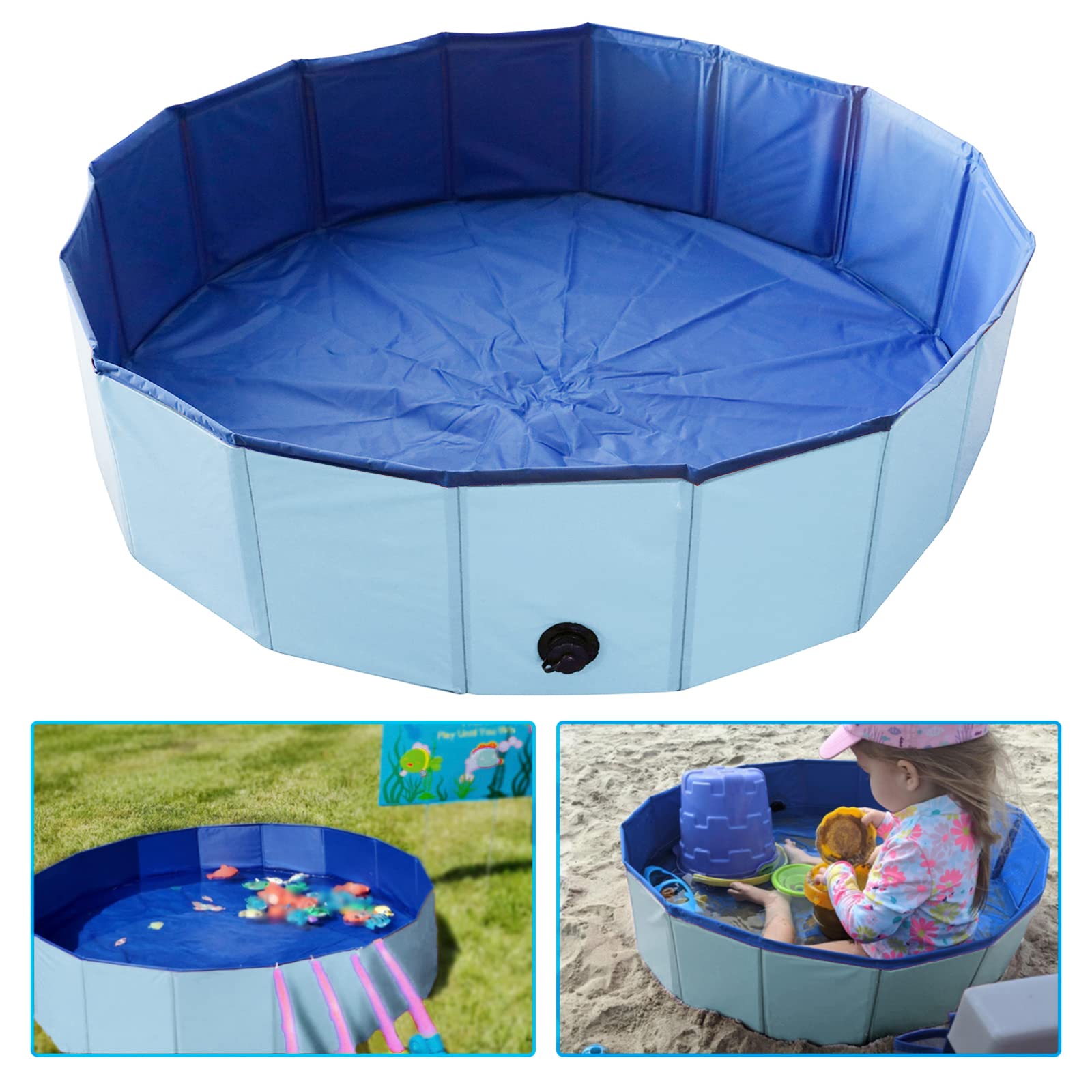 Artilife Whelping Box for Dogs Welp Box Whelping Pool,Puppy Whelping Box,Whelping Pen for Dogs,Whelping Box for Dogs and Puppies,Great for Puppies,Easy to Clean (47inch Dia.x12inch H(120x30cm), Blue)