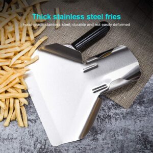 Popcorn Scoop,Stainless Steel French Fry Bagger Scoop Desserts Scooper for Snacks Desserts Ice Dry Goods