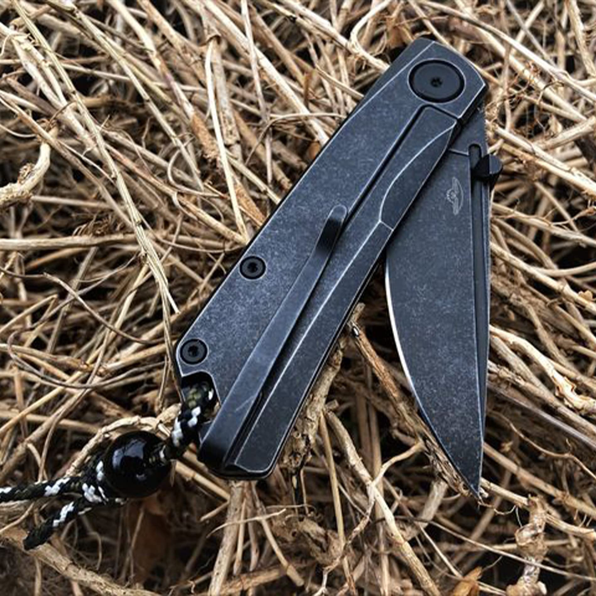 Real Steel Luna Eco Slide Lock Folding Pocket Knife - Bohler K110 Blade with Stainless Steel Handle - Perfect for Camping, Daily Cutting Tasks - EDC Knife for Men Women - Blackstone