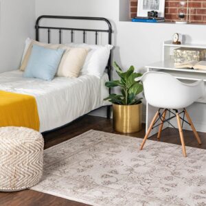 Rugs.com Miranda Collection Rug – 9' x 12' Ivory Medium Rug Perfect for Living Rooms, Large Dining Rooms, Open Floorplans