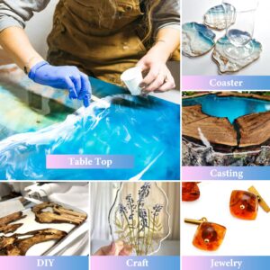 Epoxy Resin 1 Gallon - Crystal Clear Epoxy Resin Kit - Self-Leveling, High-Glossy, No Yellowing, No Bubbles Casting Resin Perfect for Crafts, Table Tops, DIY 1:1 Ratio