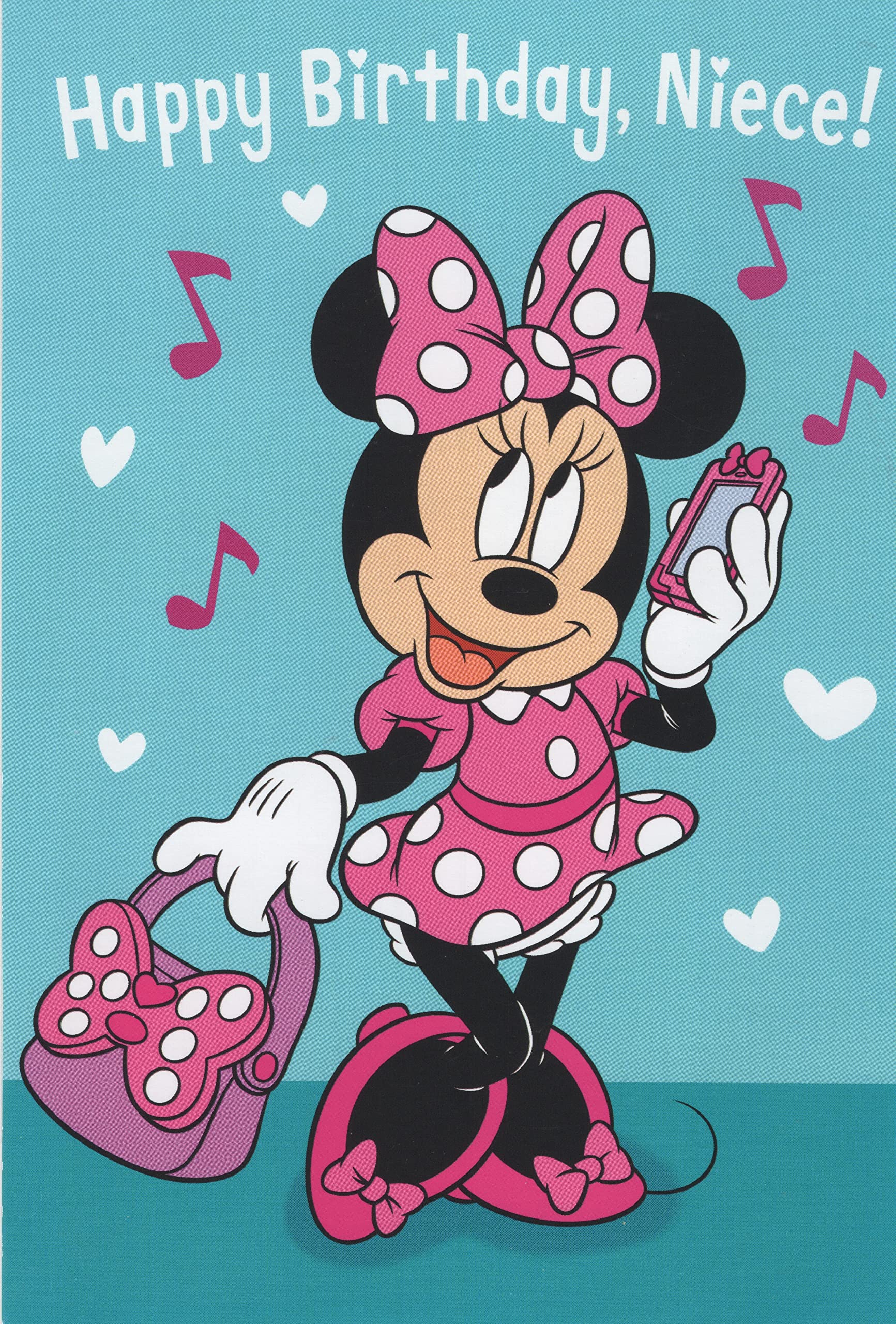 Heartline Minnie Mouse Happy Birthday, Niece Card - The World's a Whole Lot Brighter, A Whole Lot Sweeter, too, a Lot More Fun and Happy... All Because of You!