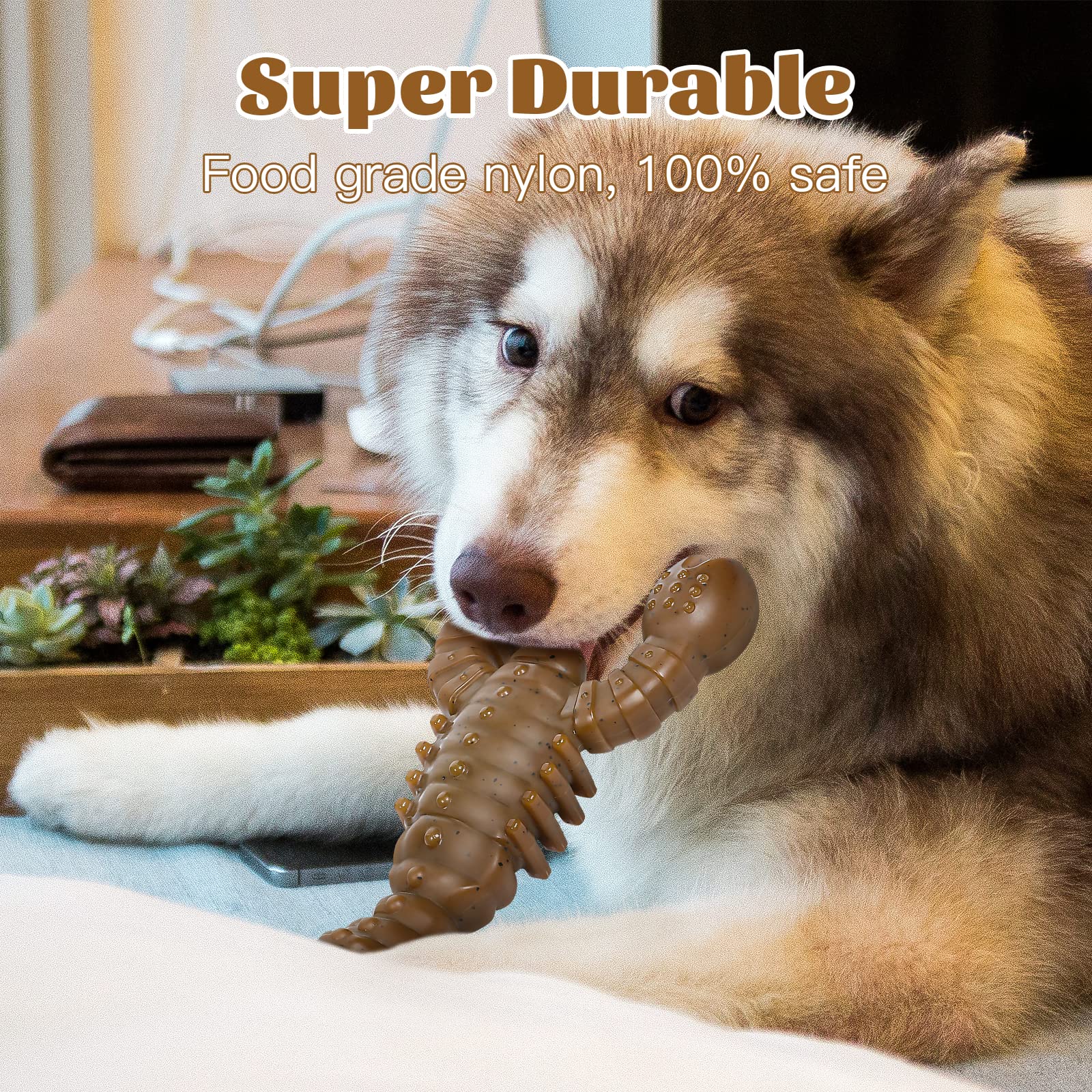 Vekung Dog Toys for Aggressive Chewers, Indestructible Dog Chew Toys for Aggressive Chewers, Tough Dog Teething Bones for Medium Large Breed Dogs, Dog Toys to Keep Them Busy