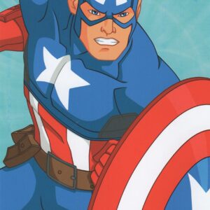 Captain America Happy Birthday Card - You're Bold and Dynamic! You're Fearless and Proud! Today is for Heroes... No Bad Guys Allowed!