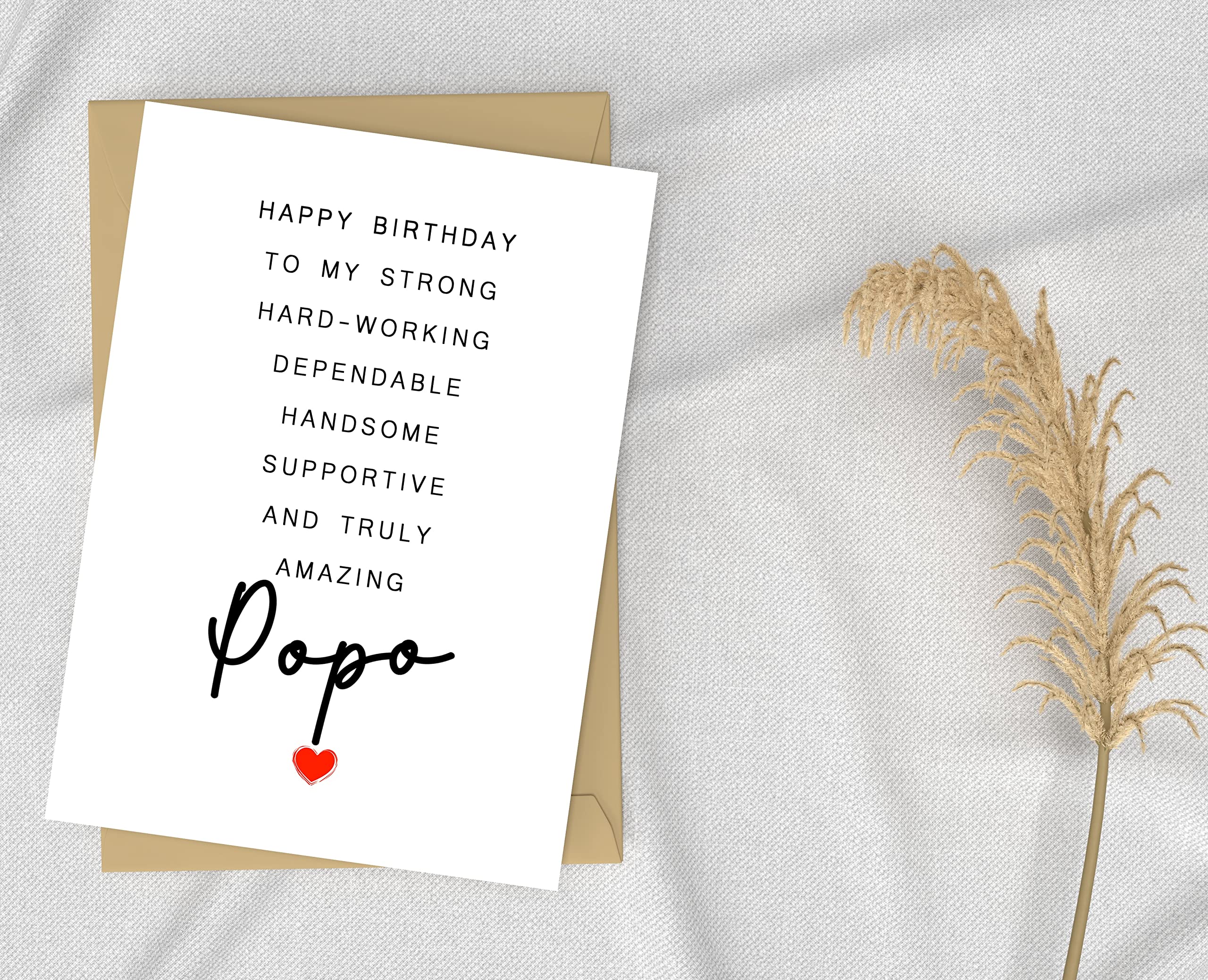 Popo Birthday Card - Poem Birthday Card To Amazing Popo - Birthday Card For Popo - Poem Card - Gift For Him - Father's Day Gift - Popo Card