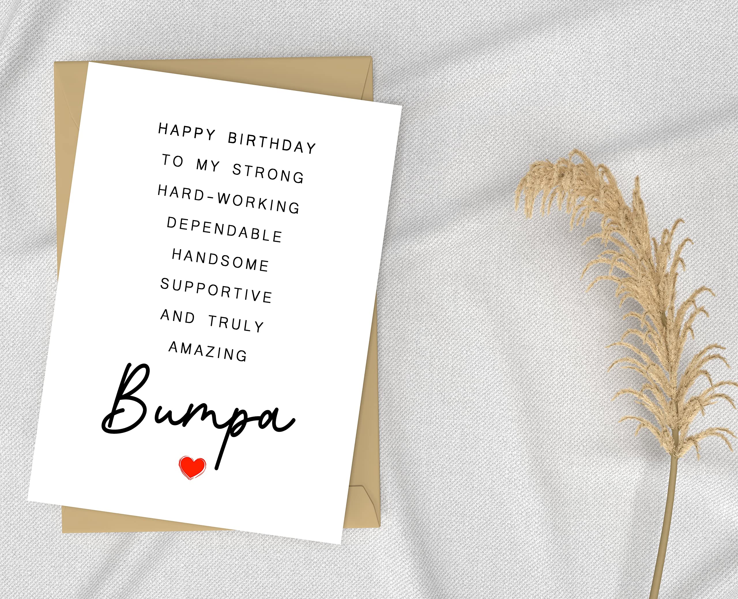 Bumpa Birthday Card - Poem Birthday Card To Amazing Bumpa - Birthday Card For Bumpa - Poem Card - Gift For Him - Father's Day Gift - Bumpa Card