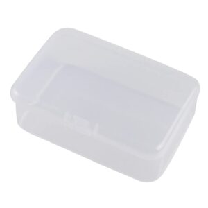 4 pcs clear plastic storage containers small bead organizer boxes portable travel pill cases with hinged lid