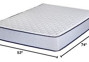 Greaton, 5/7/8/10 Inch Medium Firm High Density Foam Mattress, Comfortable Mattress for Cooler Sleep Supportive & Pressure Relief, Full, White