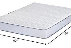 Greaton, 5/7/8/10 Inch Medium Firm High Density Foam Mattress, Comfortable Mattress for Cooler Sleep Supportive & Pressure Relief, Queen, White