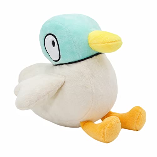 SYUSAMA Cute Sarah and Duck Stuffed Animals Plush Pillow Toy, 7'' Soft Green and White Duck Plush Pillow Animals Dolls for Mother's Day Birthday Kids Gifts Home Decor