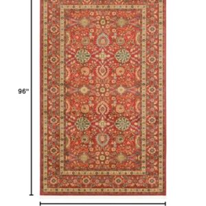 Rugs.com Chelsea Collection Rug – 5' x 8' Red Medium Rug Perfect for Bedrooms, Dining Rooms, Living Rooms