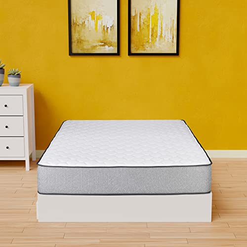 Greaton, 5/7/8/10 Inch Medium Firm High Density Foam Mattress, Comfortable Mattress for Cooler Sleep Supportive & Pressure Relief, Full XL, White