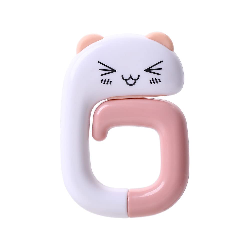 Storage Hook, Kawaii Hook, Plastic Handbag Hanger, Cat Panda Table Hook, Decorative Purse Hooks, Folding Key Holder(Pink Cat)