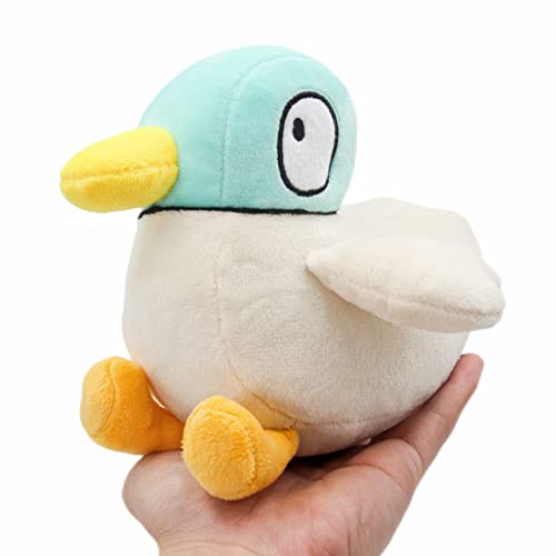 SYUSAMA Cute Sarah and Duck Stuffed Animals Plush Pillow Toy, 7'' Soft Green and White Duck Plush Pillow Animals Dolls for Mother's Day Birthday Kids Gifts Home Decor