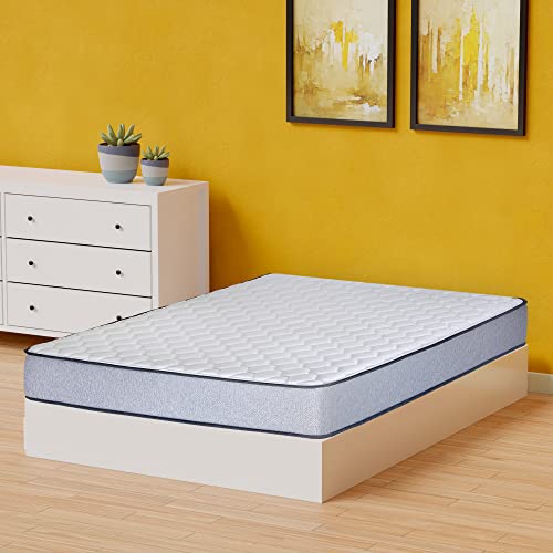 Greaton, 5/7/8/10 Inch Medium Firm High Density Foam Mattress, Comfortable Mattress for Cooler Sleep Supportive & Pressure Relief, Queen, White