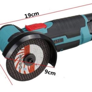 Angle Grinder 3” Grinders Power Tools 12 V Cordless Electric Grinder Handheld Grinding Machine with 2x Cutting Disc 2x Battery for Cutting Polishing Grinding Tile Wood Stone Metal