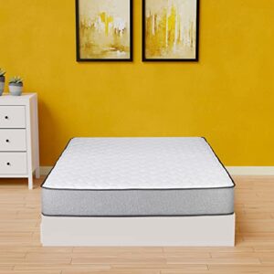 greaton, 5/7/8/10 inch medium firm high density foam mattress, comfortable mattress for cooler sleep supportive & pressure relief, queen, white