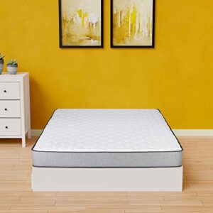 greaton, 5/7/8/10 inch medium firm high density foam mattress, comfortable mattress for cooler sleep supportive & pressure relief, full xl, white