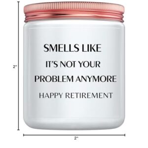 Retirement Gifts for Women Men, Best Happy Retirement 2024 Candles, Funny Teacher Coworkers Nurses Retired Gift Ideas, Lavender Scent