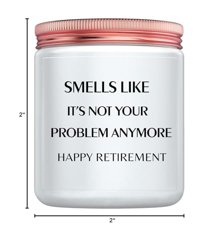 Retirement Gifts for Women Men, Best Happy Retirement 2024 Candles, Funny Teacher Coworkers Nurses Retired Gift Ideas, Lavender Scent