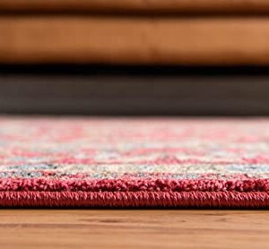 Rugs.com Chelsea Collection Rug – 5' x 8' Red Medium Rug Perfect for Bedrooms, Dining Rooms, Living Rooms