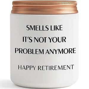 retirement gifts for women men, best happy retirement 2024 candles, funny teacher coworkers nurses retired gift ideas, lavender scent