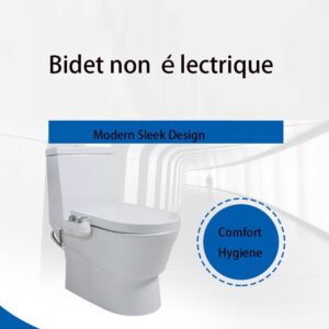 RADAAB Bidet Attachment Ultra-Slim Bidet for Toilet with Hygiene Wellness and Easy Water Pressure Adjustment Easy to Install