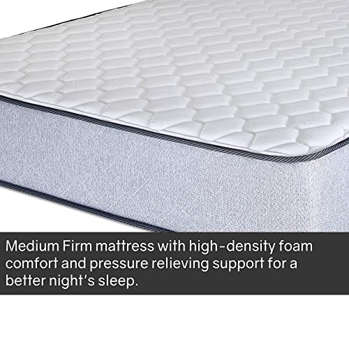 Greaton, 5/7/8/10 Inch Medium Firm High Density Foam Mattress, Comfortable Mattress for Cooler Sleep Supportive & Pressure Relief, Full XL, White