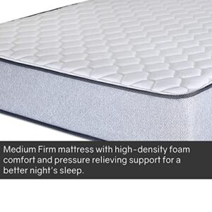 Greaton, 5/7/8/10 Inch Medium Firm High Density Foam Mattress, Comfortable Mattress for Cooler Sleep Supportive & Pressure Relief, Queen, White