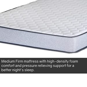 Greaton, 5/7/8/10 Inch Medium Firm High Density Foam Mattress, Comfortable Mattress for Cooler Sleep Supportive & Pressure Relief, Full XL, White